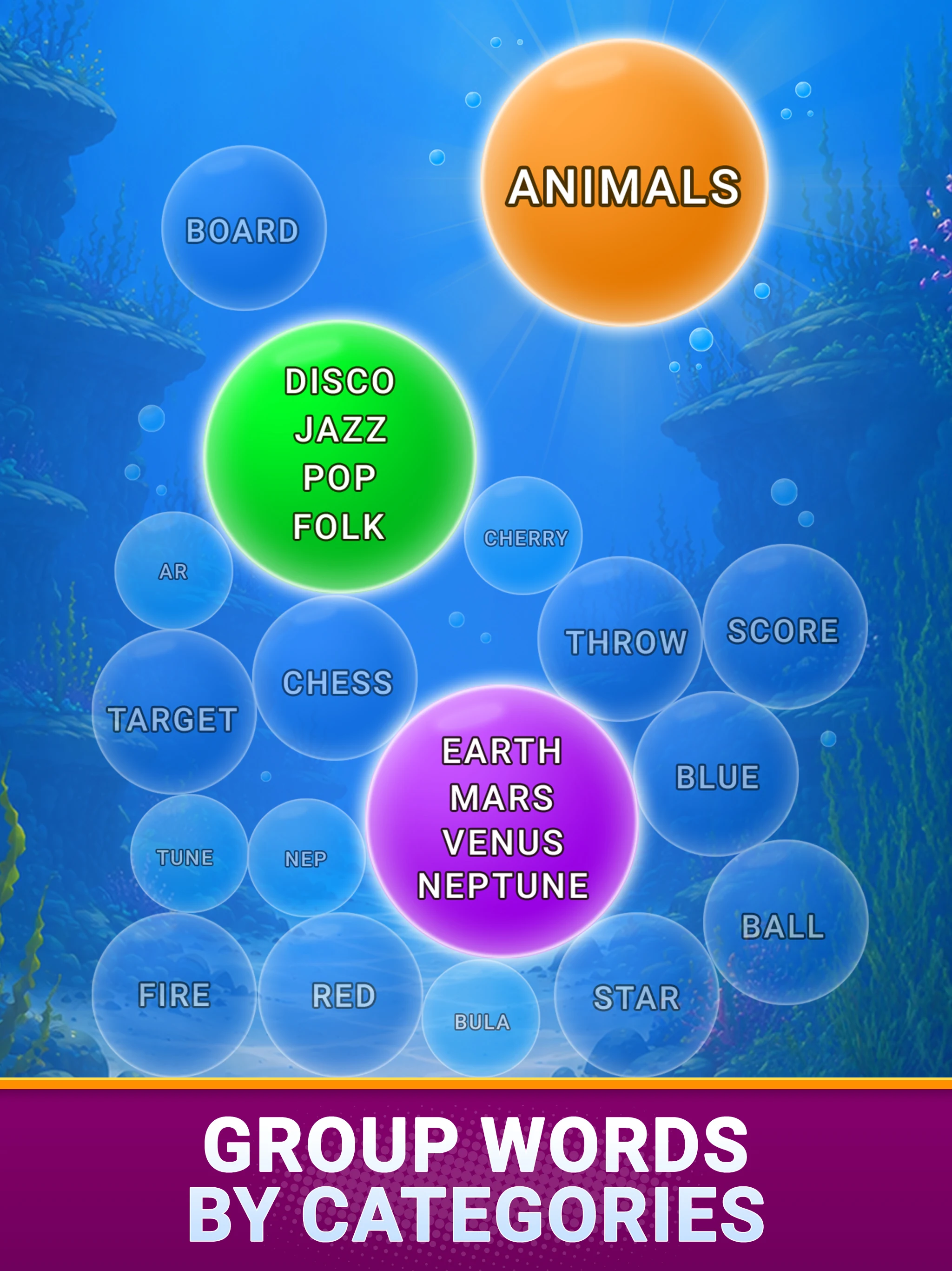 Bubble Sort: Word Puzzle screenshot