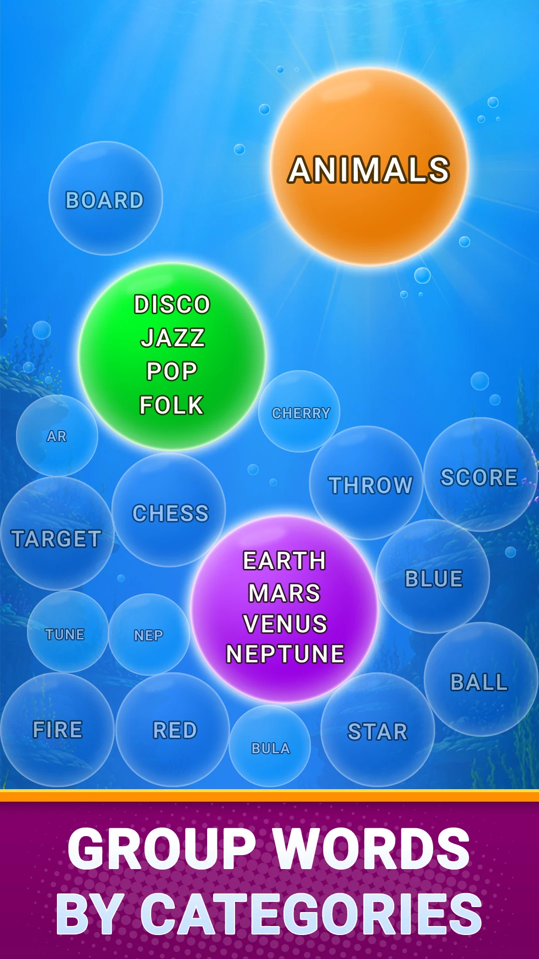 Bubble Sort: Word Puzzle screenshot